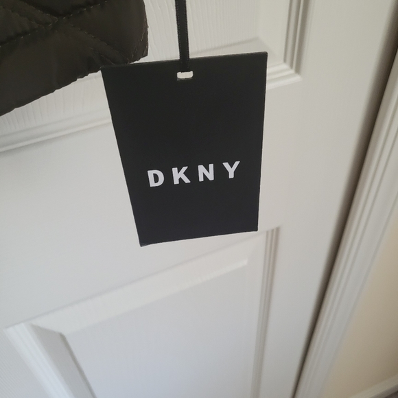 NWT DKNY Quilted Jacket Coat Brown Size XXS - Picture 8 of 11